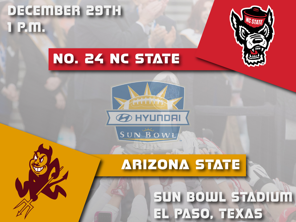 Nationally Ranked NC State to Face Arizona State in 84th Annual Hyundai Sun Bowl