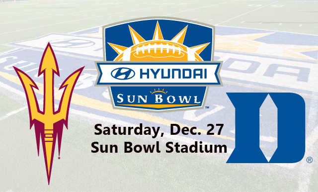 Duke, Arizona State Accept Invitations to Play at Hyundai Sun Bowl